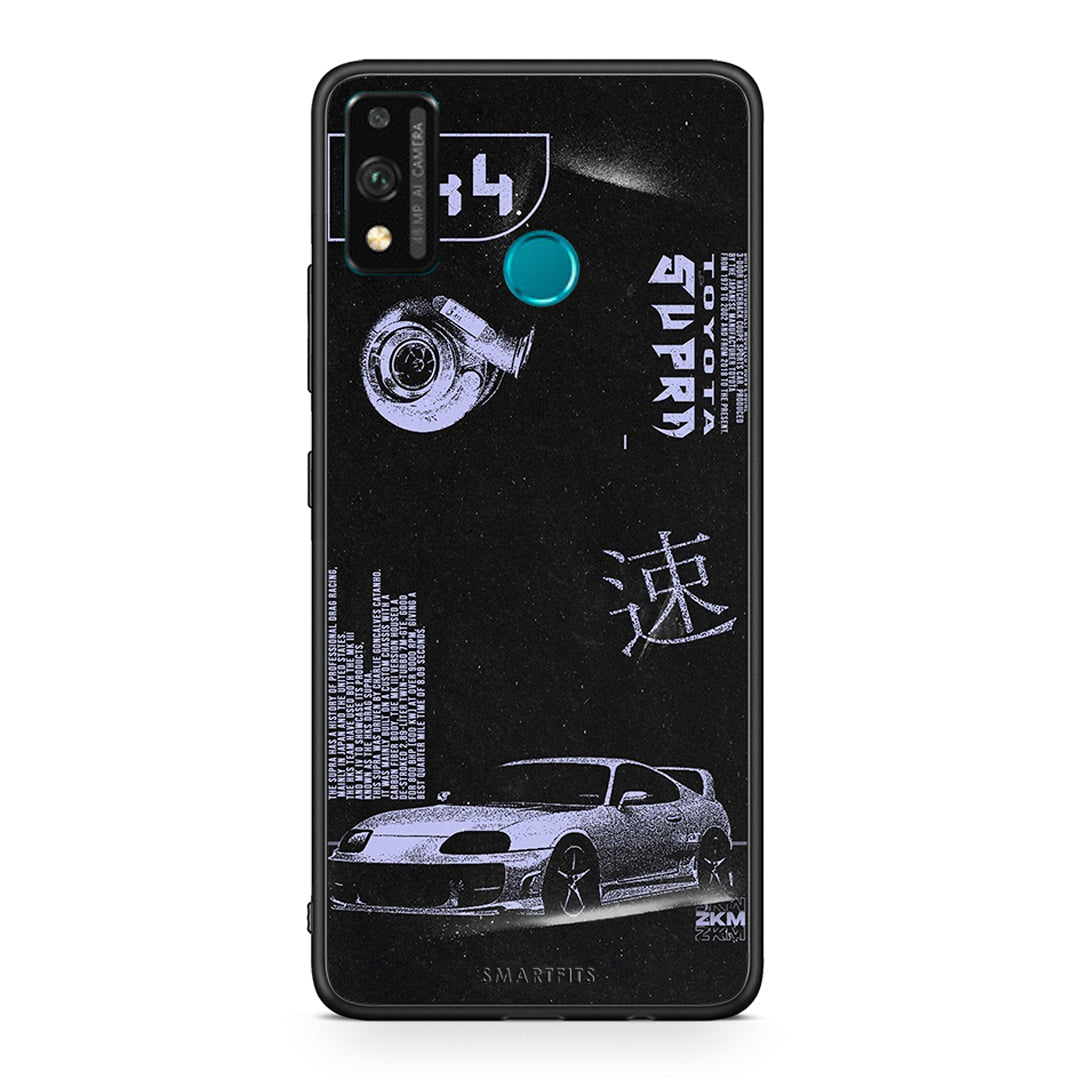 Honor 9X Lite Tokyo Drift Θήκη Αγίου Βαλεντίνου από τη Smartfits με σχέδιο στο πίσω μέρος και μαύρο περίβλημα | Smartphone case with colorful back and black bezels by Smartfits