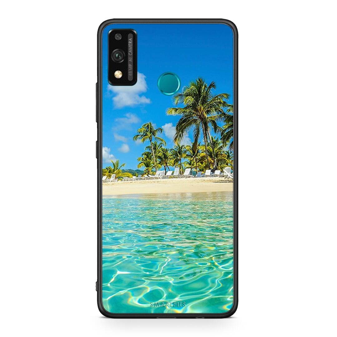 Honor 9X Lite Tropical Vibes Θήκη από τη Smartfits με σχέδιο στο πίσω μέρος και μαύρο περίβλημα | Smartphone case with colorful back and black bezels by Smartfits