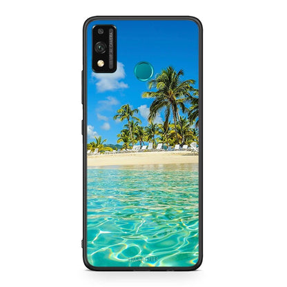 Honor 9X Lite Tropical Vibes Θήκη από τη Smartfits με σχέδιο στο πίσω μέρος και μαύρο περίβλημα | Smartphone case with colorful back and black bezels by Smartfits