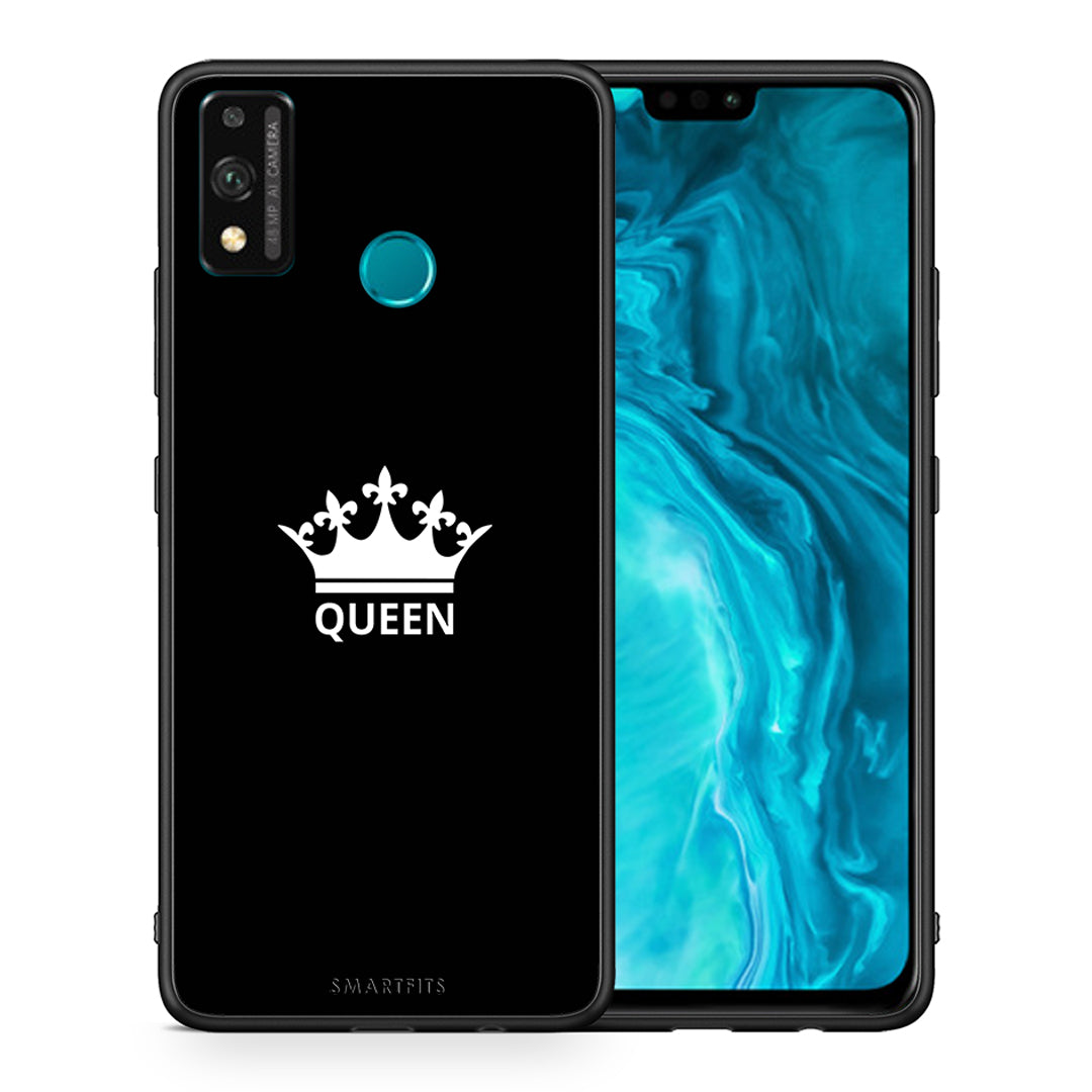 Θήκη Honor 9X Lite Queen Valentine από τη Smartfits με σχέδιο στο πίσω μέρος και μαύρο περίβλημα | Honor 9X Lite Queen Valentine case with colorful back and black bezels