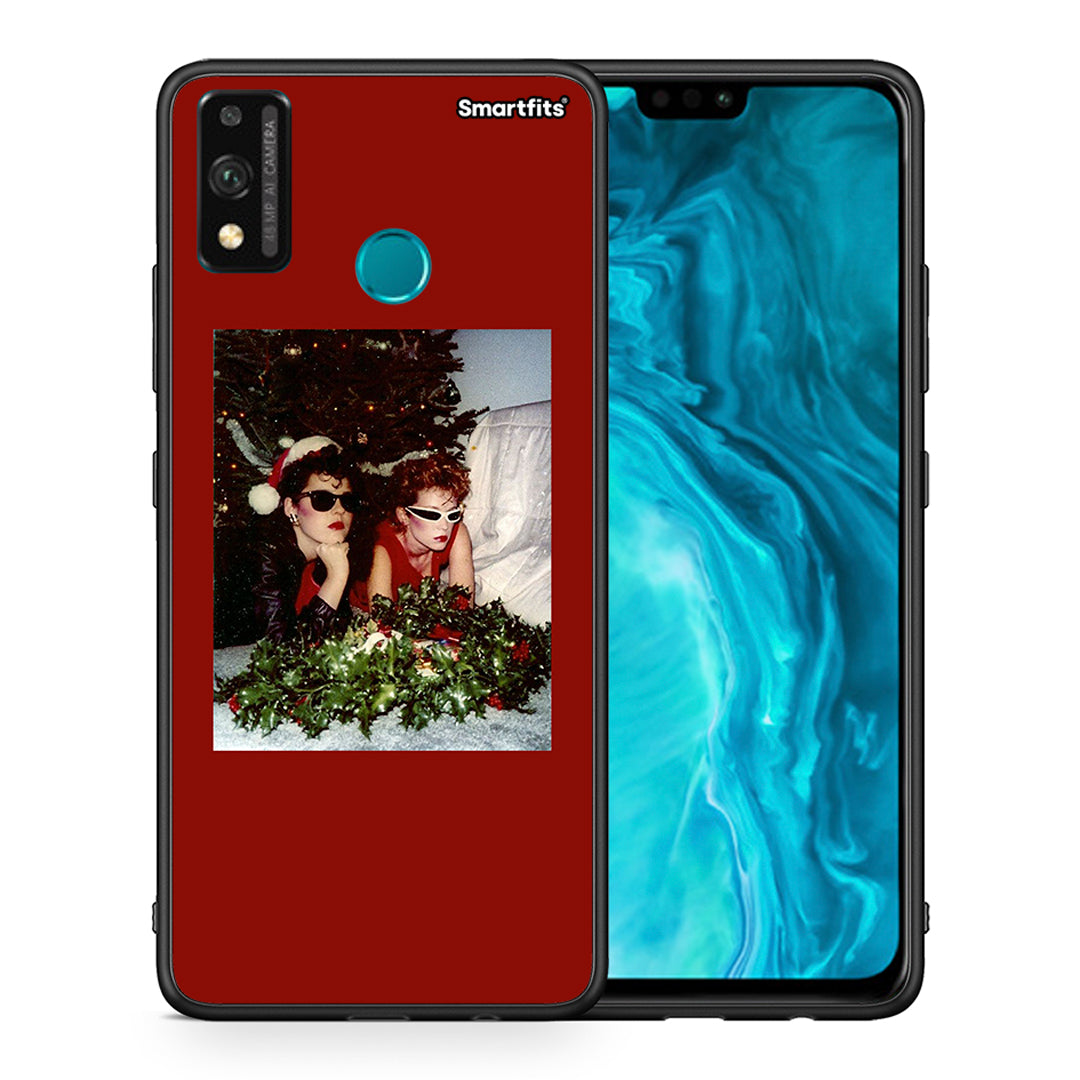 Θήκη Honor 9X Lite Waiting For Xmas από τη Smartfits με σχέδιο στο πίσω μέρος και μαύρο περίβλημα | Honor 9X Lite Waiting For Xmas case with colorful back and black bezels