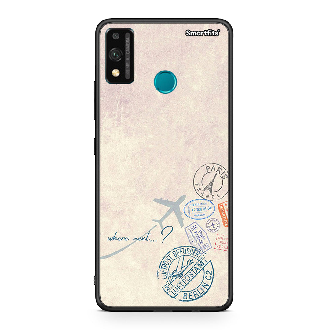 Honor 9X Lite Where Next Θήκη από τη Smartfits με σχέδιο στο πίσω μέρος και μαύρο περίβλημα | Smartphone case with colorful back and black bezels by Smartfits