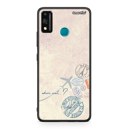 Honor 9X Lite Where Next Θήκη από τη Smartfits με σχέδιο στο πίσω μέρος και μαύρο περίβλημα | Smartphone case with colorful back and black bezels by Smartfits