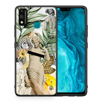 Θήκη Honor 9X Lite Woman Statue από τη Smartfits με σχέδιο στο πίσω μέρος και μαύρο περίβλημα | Honor 9X Lite Woman Statue case with colorful back and black bezels