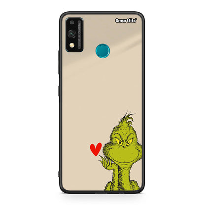 Honor 9X Lite Xmas Grinch θήκη από τη Smartfits με σχέδιο στο πίσω μέρος και μαύρο περίβλημα | Smartphone case with colorful back and black bezels by Smartfits