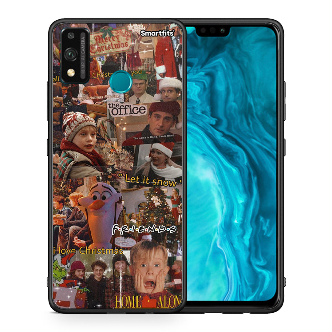 Θήκη Honor 9X Lite Xmas Wishes από τη Smartfits με σχέδιο στο πίσω μέρος και μαύρο περίβλημα | Honor 9X Lite Xmas Wishes case with colorful back and black bezels