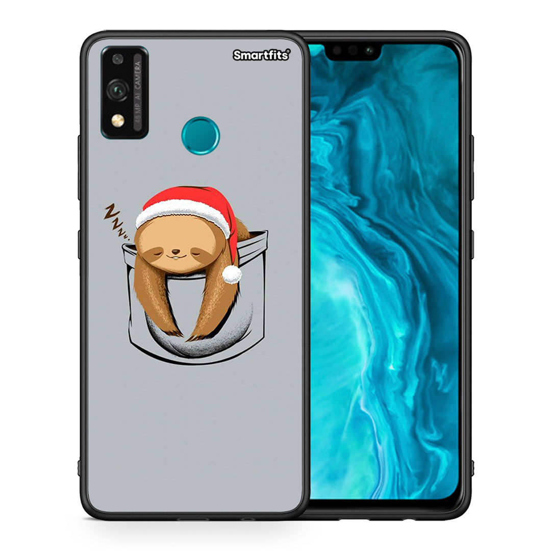 Θήκη Honor 9X Lite Xmas Zzzz από τη Smartfits με σχέδιο στο πίσω μέρος και μαύρο περίβλημα | Honor 9X Lite Xmas Zzzz case with colorful back and black bezels