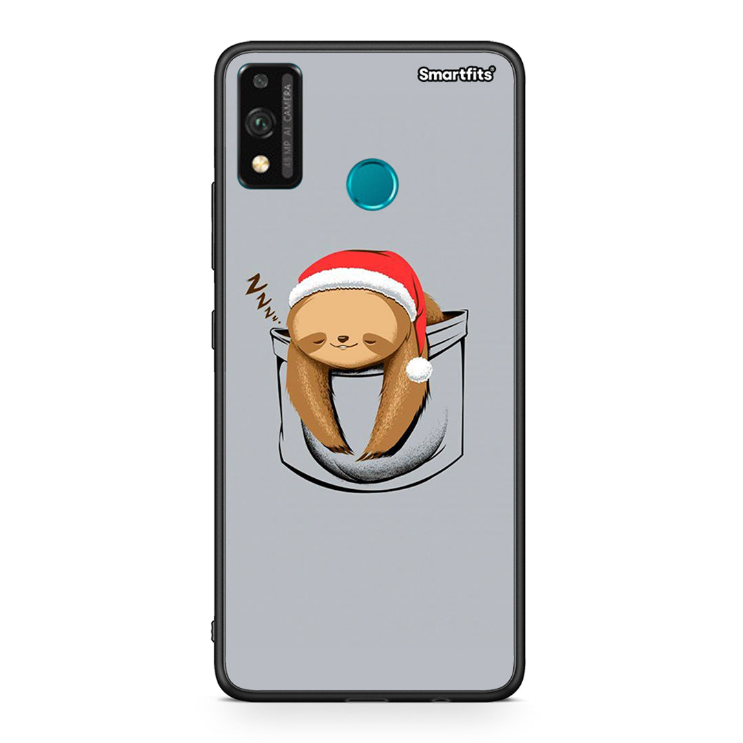 Honor 9X Lite Xmas Zzzz θήκη από τη Smartfits με σχέδιο στο πίσω μέρος και μαύρο περίβλημα | Smartphone case with colorful back and black bezels by Smartfits