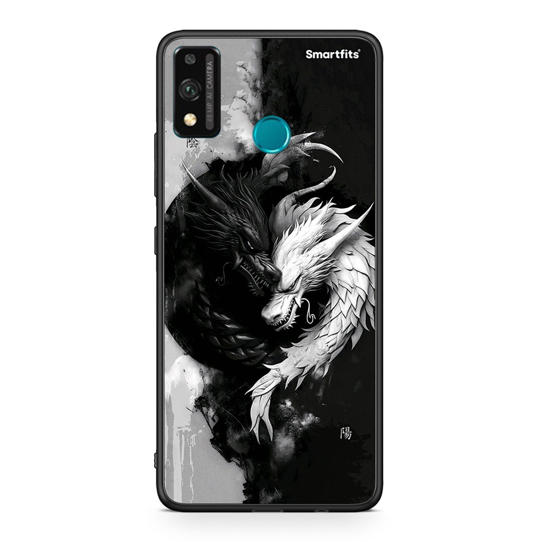 Honor 9X Lite Yin Yang Θήκη από τη Smartfits με σχέδιο στο πίσω μέρος και μαύρο περίβλημα | Smartphone case with colorful back and black bezels by Smartfits