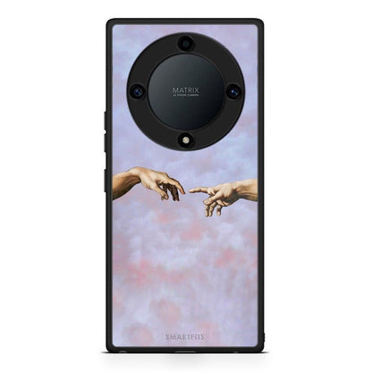 Θήκη Honor Magic5 Lite 5G / X9a Adam Hand από τη Smartfits με σχέδιο στο πίσω μέρος και μαύρο περίβλημα | Honor Magic5 Lite 5G / X9a Adam Hand Case with Colorful Back and Black Bezels