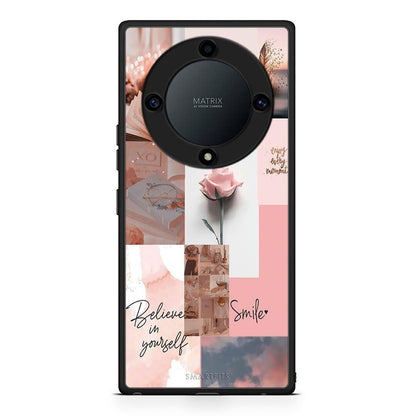Θήκη Honor Magic5 Lite 5G / X9a Aesthetic Collage από τη Smartfits με σχέδιο στο πίσω μέρος και μαύρο περίβλημα | Honor Magic5 Lite 5G / X9a Aesthetic Collage Case with Colorful Back and Black Bezels
