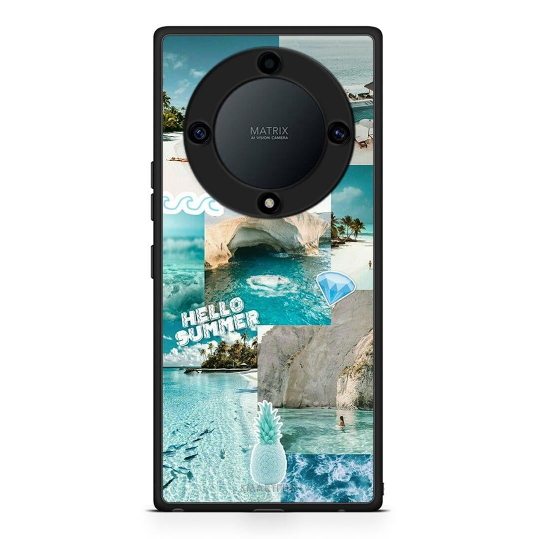 Θήκη Honor Magic5 Lite 5G / X9a Aesthetic Summer από τη Smartfits με σχέδιο στο πίσω μέρος και μαύρο περίβλημα | Honor Magic5 Lite 5G / X9a Aesthetic Summer Case with Colorful Back and Black Bezels