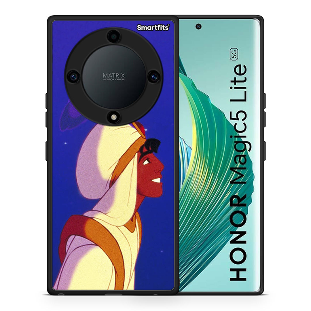 Θήκη Honor Magic5 Lite 5G / X9a Alladin And Jasmine Love 1 από τη Smartfits με σχέδιο στο πίσω μέρος και μαύρο περίβλημα | Honor Magic5 Lite 5G / X9a Alladin And Jasmine Love 1 Case with Colorful Back and Black Bezels