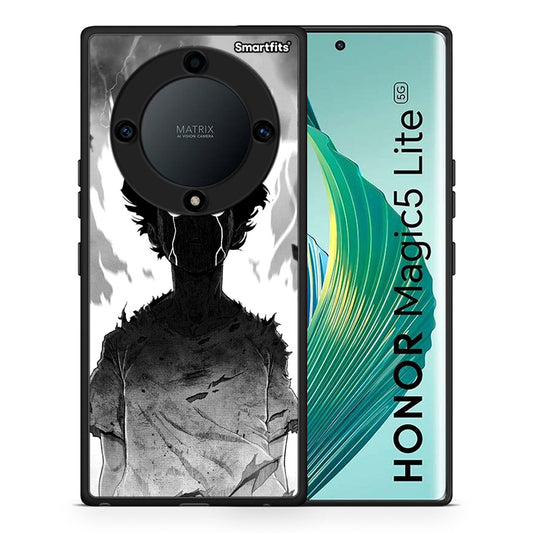 Θήκη Honor Magic5 Lite 5G / X9a Anime Boy από τη Smartfits με σχέδιο στο πίσω μέρος και μαύρο περίβλημα | Honor Magic5 Lite 5G / X9a Anime Boy Case with Colorful Back and Black Bezels