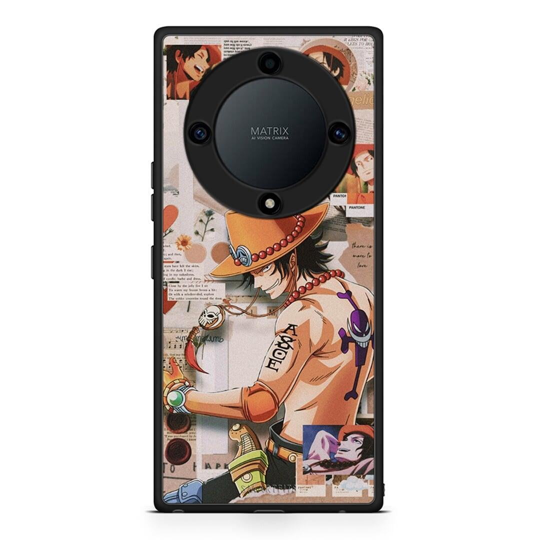 Θήκη Honor Magic5 Lite 5G / X9a Anime Collage από τη Smartfits με σχέδιο στο πίσω μέρος και μαύρο περίβλημα | Honor Magic5 Lite 5G / X9a Anime Collage Case with Colorful Back and Black Bezels