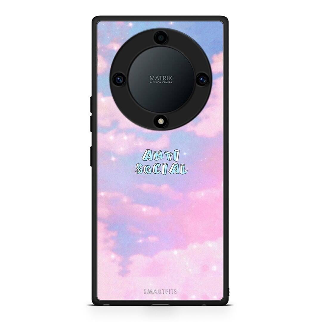 Θήκη Honor Magic5 Lite 5G / X9a Anti Social από τη Smartfits με σχέδιο στο πίσω μέρος και μαύρο περίβλημα | Honor Magic5 Lite 5G / X9a Anti Social Case with Colorful Back and Black Bezels