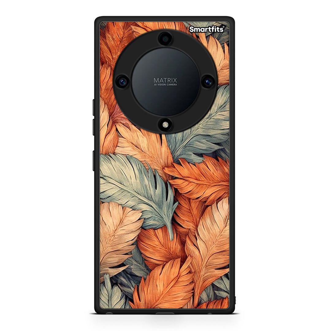 Θήκη Honor Magic5 Lite 5G / X9a Autumn Leaves από τη Smartfits με σχέδιο στο πίσω μέρος και μαύρο περίβλημα | Honor Magic5 Lite 5G / X9a Autumn Leaves Case with Colorful Back and Black Bezels
