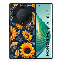 Thumbnail for Θήκη Honor Magic5 Lite 5G / X40 / X9a Autumn Sunflowers από τη Smartfits με σχέδιο στο πίσω μέρος και μαύρο περίβλημα | Honor Magic5 Lite 5G / X40 / X9a Autumn Sunflowers Case with Colorful Back and Black Bezels