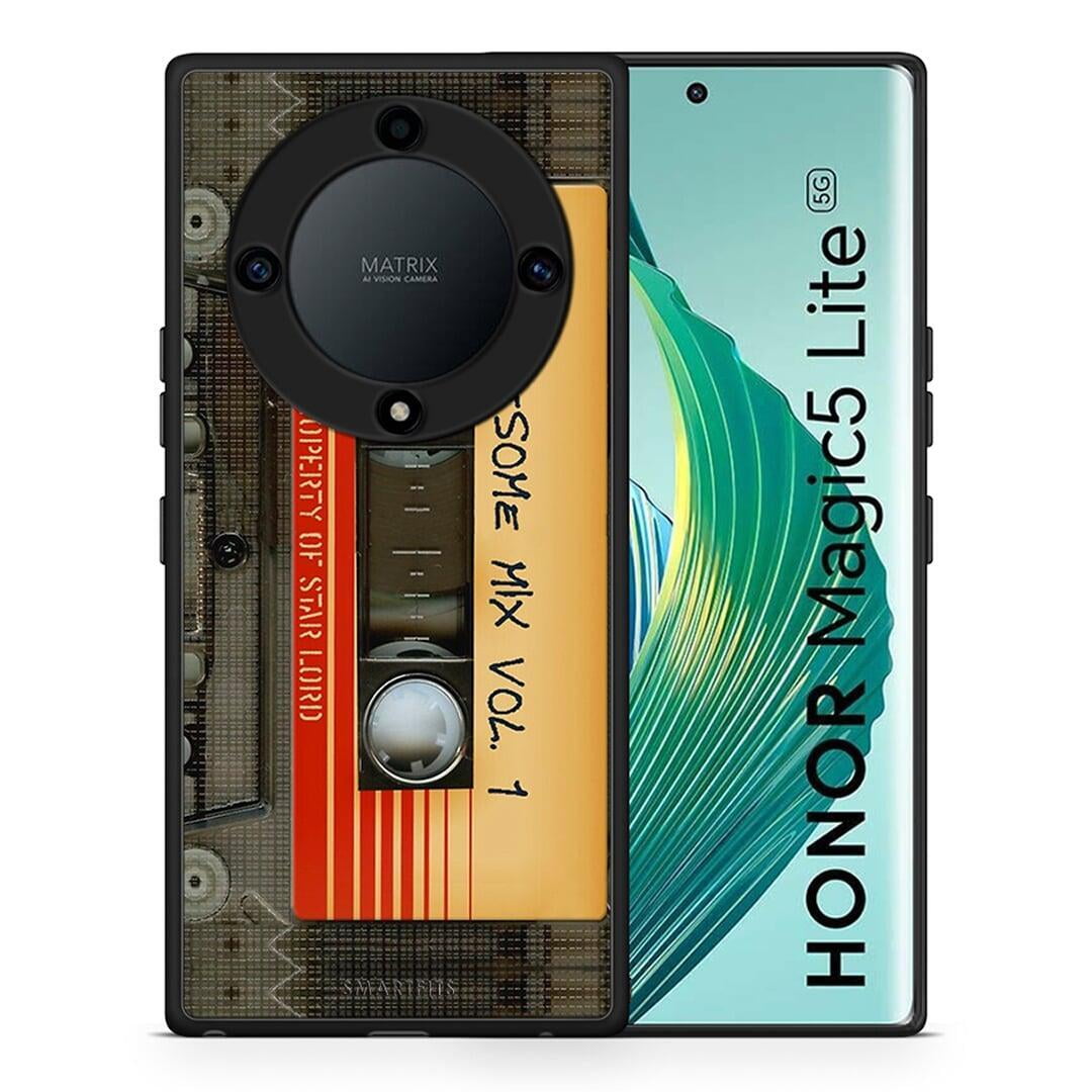 Θήκη Honor Magic5 Lite 5G / X9a Awesome Mix από τη Smartfits με σχέδιο στο πίσω μέρος και μαύρο περίβλημα | Honor Magic5 Lite 5G / X9a Awesome Mix Case with Colorful Back and Black Bezels