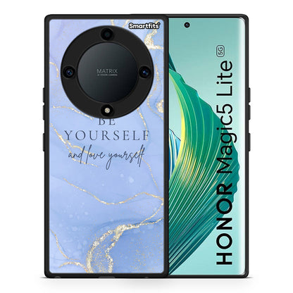 Θήκη Honor Magic5 Lite 5G / X9a Be Yourself από τη Smartfits με σχέδιο στο πίσω μέρος και μαύρο περίβλημα | Honor Magic5 Lite 5G / X9a Be Yourself Case with Colorful Back and Black Bezels