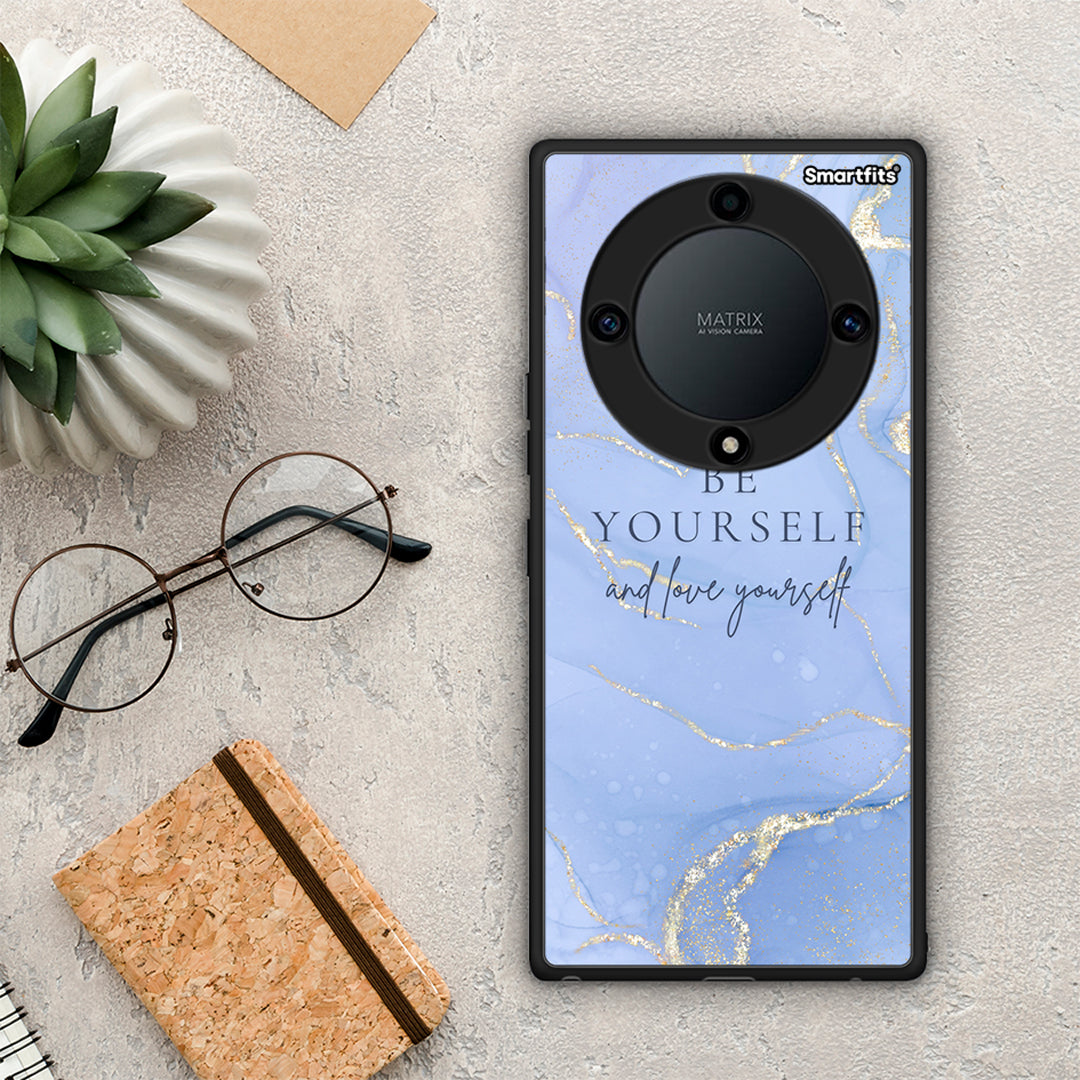 Θήκη Honor Magic5 Lite 5G / X9a Be Yourself από τη Smartfits με σχέδιο στο πίσω μέρος και μαύρο περίβλημα | Honor Magic5 Lite 5G / X9a Be Yourself Case with Colorful Back and Black Bezels