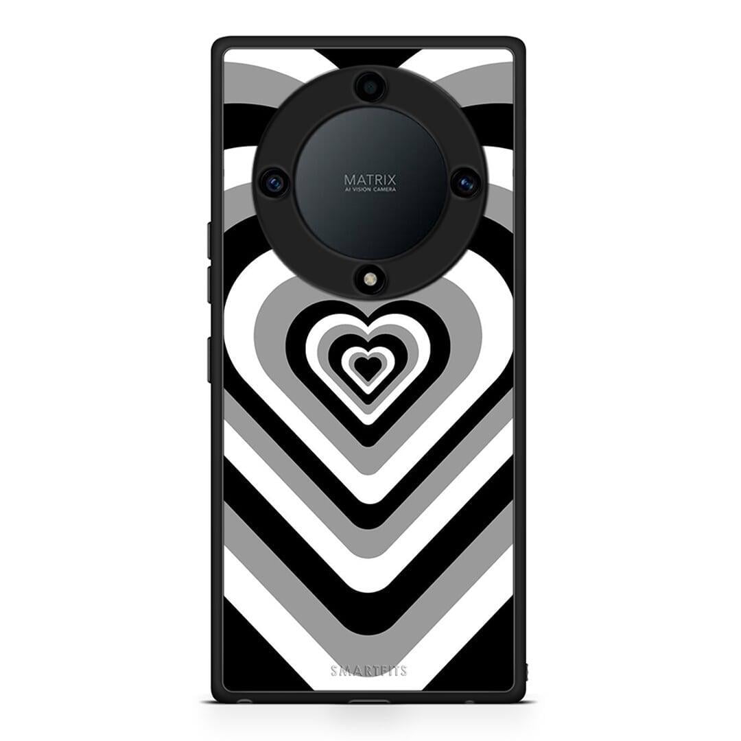 Θήκη Honor Magic5 Lite 5G / X9a Black Hearts από τη Smartfits με σχέδιο στο πίσω μέρος και μαύρο περίβλημα | Honor Magic5 Lite 5G / X9a Black Hearts Case with Colorful Back and Black Bezels