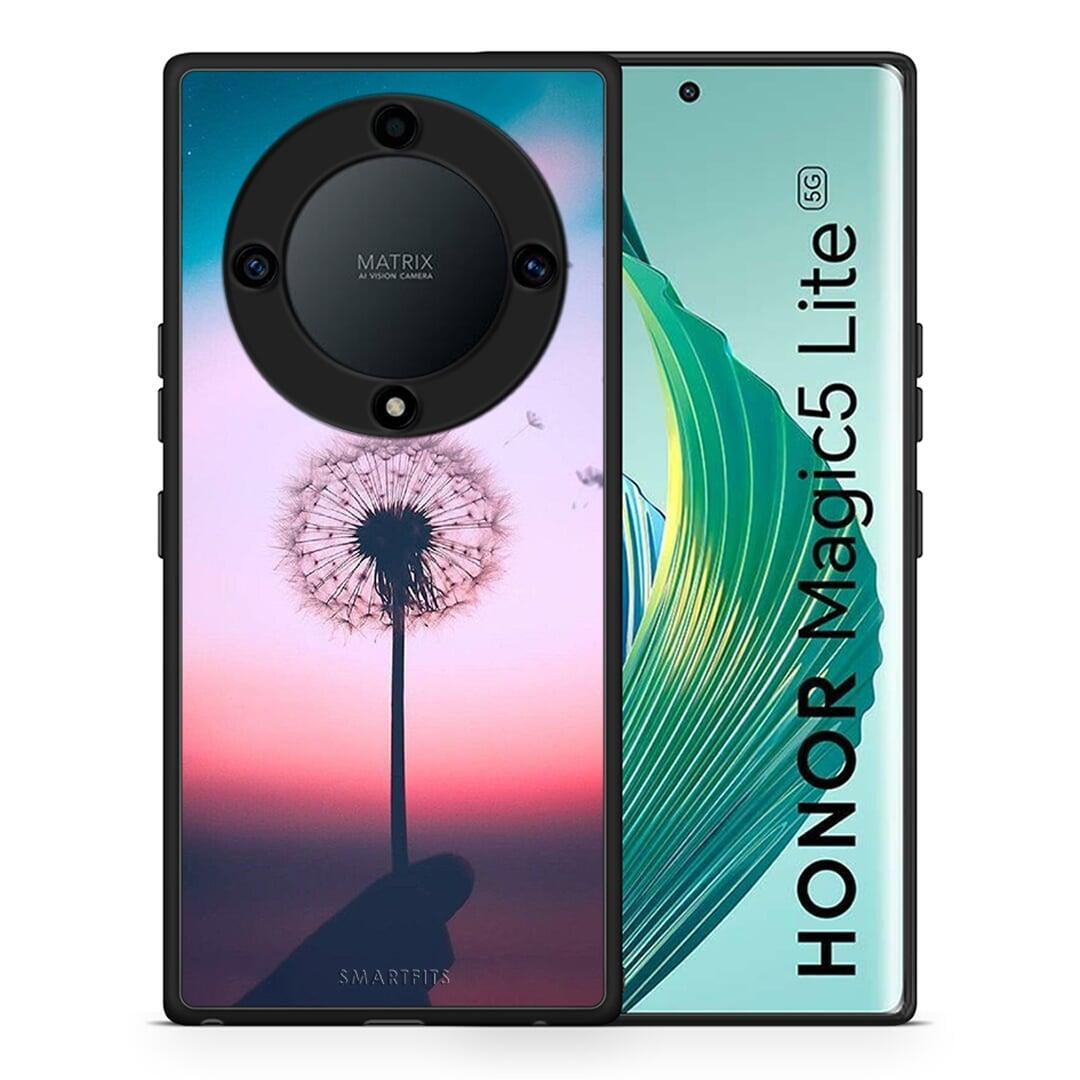 Θήκη Honor Magic5 Lite 5G / X9a Boho Wish από τη Smartfits με σχέδιο στο πίσω μέρος και μαύρο περίβλημα | Honor Magic5 Lite 5G / X9a Boho Wish Case with Colorful Back and Black Bezels