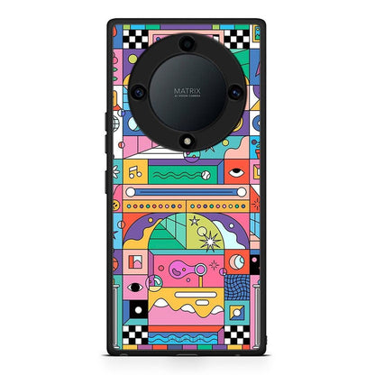 Θήκη Honor Magic5 Lite 5G / X9a Bubbles Soap από τη Smartfits με σχέδιο στο πίσω μέρος και μαύρο περίβλημα | Honor Magic5 Lite 5G / X9a Bubbles Soap Case with Colorful Back and Black Bezels