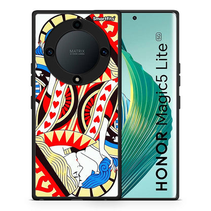 Θήκη Honor Magic5 Lite 5G / X9a Card Love από τη Smartfits με σχέδιο στο πίσω μέρος και μαύρο περίβλημα | Honor Magic5 Lite 5G / X9a Card Love Case with Colorful Back and Black Bezels