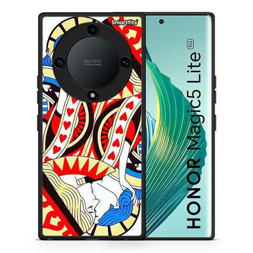 Θήκη Honor Magic5 Lite 5G / X9a Card Love από τη Smartfits με σχέδιο στο πίσω μέρος και μαύρο περίβλημα | Honor Magic5 Lite 5G / X9a Card Love Case with Colorful Back and Black Bezels