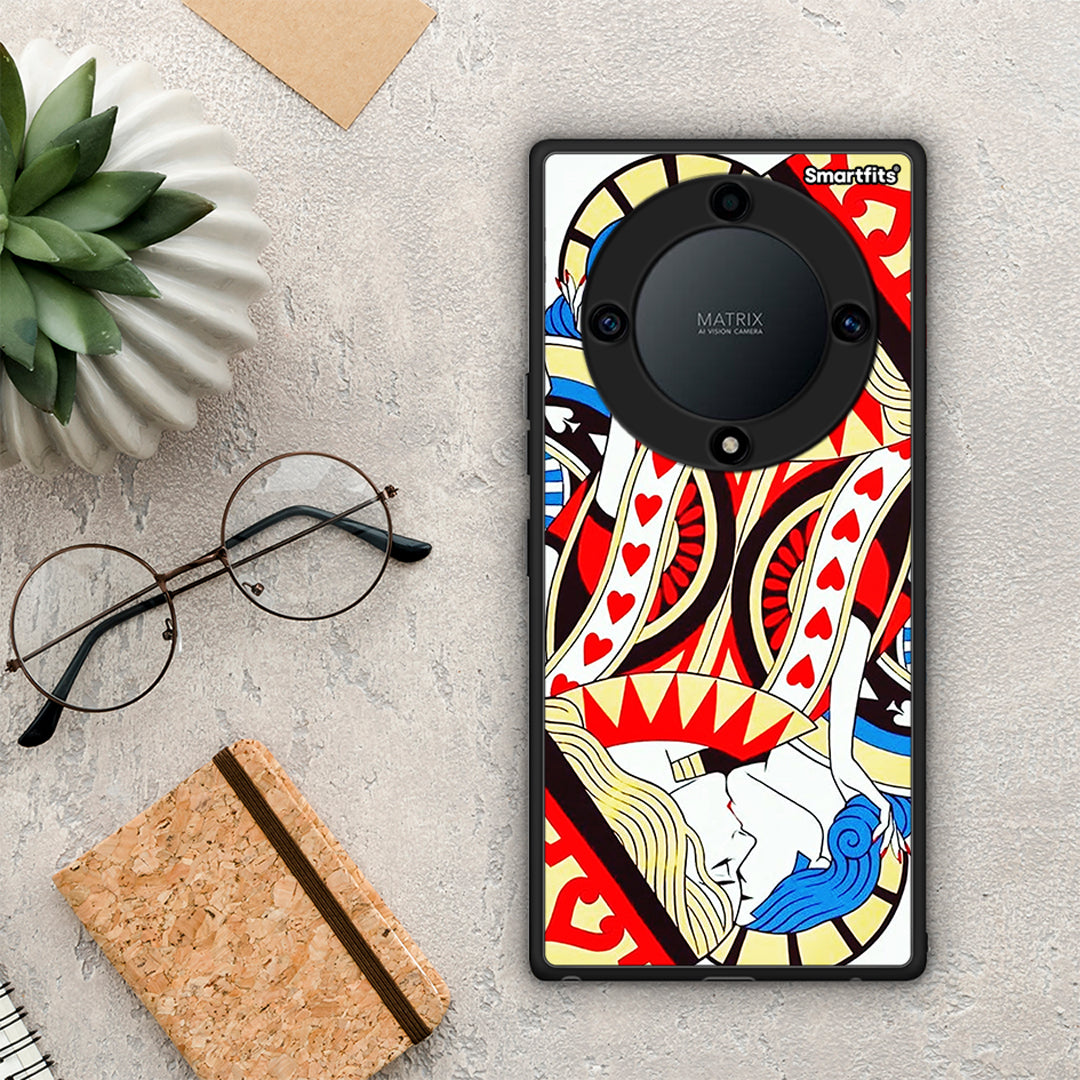Θήκη Honor Magic5 Lite 5G / X9a Card Love από τη Smartfits με σχέδιο στο πίσω μέρος και μαύρο περίβλημα | Honor Magic5 Lite 5G / X9a Card Love Case with Colorful Back and Black Bezels