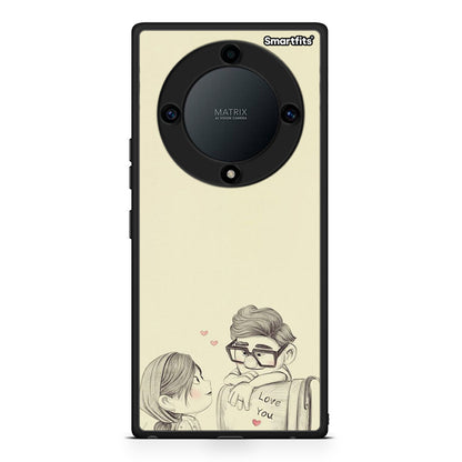 Θήκη Honor Magic5 Lite 5G / X9a Carl And Ellie από τη Smartfits με σχέδιο στο πίσω μέρος και μαύρο περίβλημα | Honor Magic5 Lite 5G / X9a Carl And Ellie Case with Colorful Back and Black Bezels