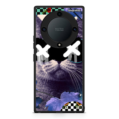 Θήκη Honor Magic5 Lite 5G / X9a Cat Collage από τη Smartfits με σχέδιο στο πίσω μέρος και μαύρο περίβλημα | Honor Magic5 Lite 5G / X9a Cat Collage Case with Colorful Back and Black Bezels