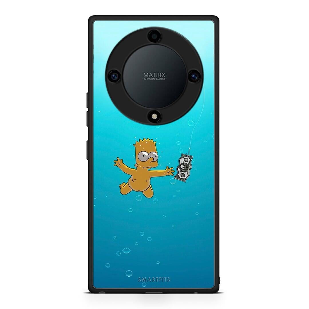 Θήκη Honor Magic5 Lite 5G / X9a Chasing Money από τη Smartfits με σχέδιο στο πίσω μέρος και μαύρο περίβλημα | Honor Magic5 Lite 5G / X9a Chasing Money Case with Colorful Back and Black Bezels