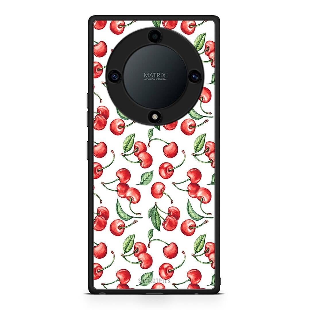 Θήκη Honor Magic5 Lite 5G / X9a Cherry Summer από τη Smartfits με σχέδιο στο πίσω μέρος και μαύρο περίβλημα | Honor Magic5 Lite 5G / X9a Cherry Summer Case with Colorful Back and Black Bezels