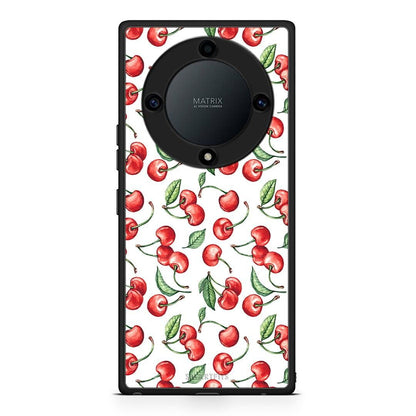Θήκη Honor Magic5 Lite 5G / X9a Cherry Summer από τη Smartfits με σχέδιο στο πίσω μέρος και μαύρο περίβλημα | Honor Magic5 Lite 5G / X9a Cherry Summer Case with Colorful Back and Black Bezels