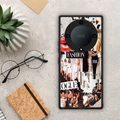 Θήκη Honor Magic5 Lite 5G / X9a Collage Fashion από τη Smartfits με σχέδιο στο πίσω μέρος και μαύρο περίβλημα | Honor Magic5 Lite 5G / X9a Collage Fashion Case with Colorful Back and Black Bezels