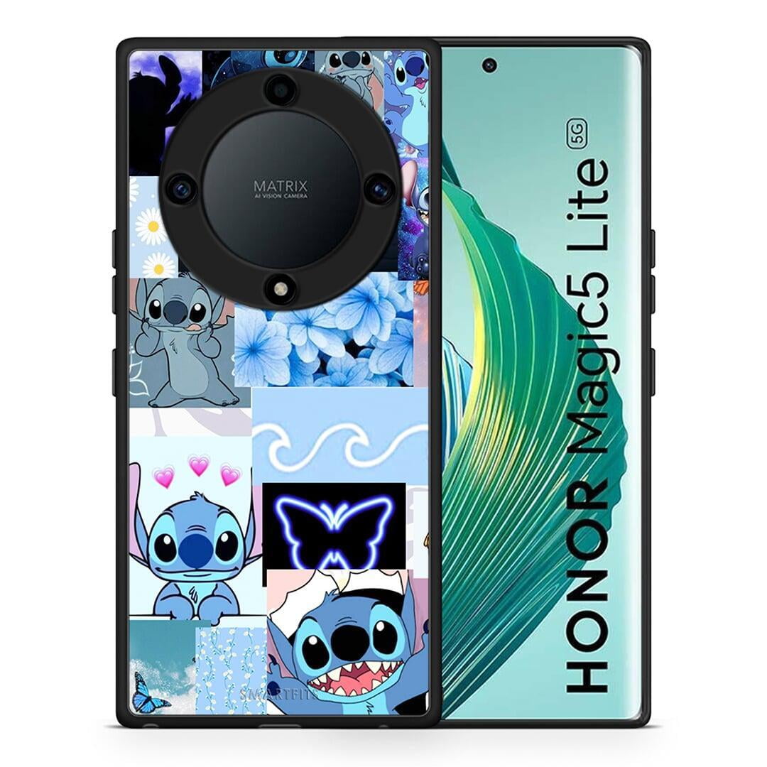 Θήκη Honor Magic5 Lite 5G / X9a Collage Good Vibes από τη Smartfits με σχέδιο στο πίσω μέρος και μαύρο περίβλημα | Honor Magic5 Lite 5G / X9a Collage Good Vibes Case with Colorful Back and Black Bezels