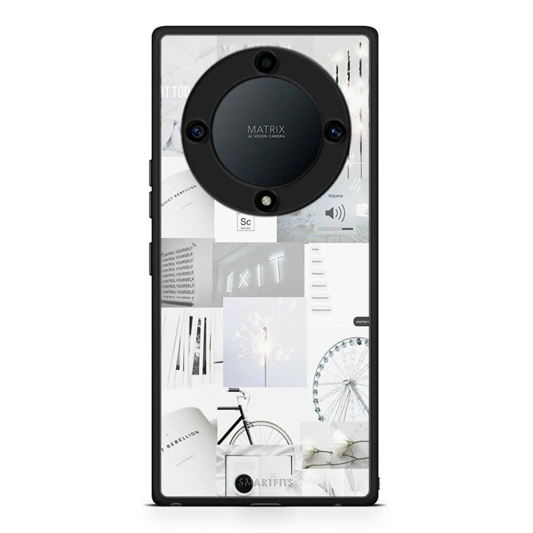 Θήκη Honor Magic5 Lite 5G / X9a Collage Make Me Wonder από τη Smartfits με σχέδιο στο πίσω μέρος και μαύρο περίβλημα | Honor Magic5 Lite 5G / X9a Collage Make Me Wonder Case with Colorful Back and Black Bezels