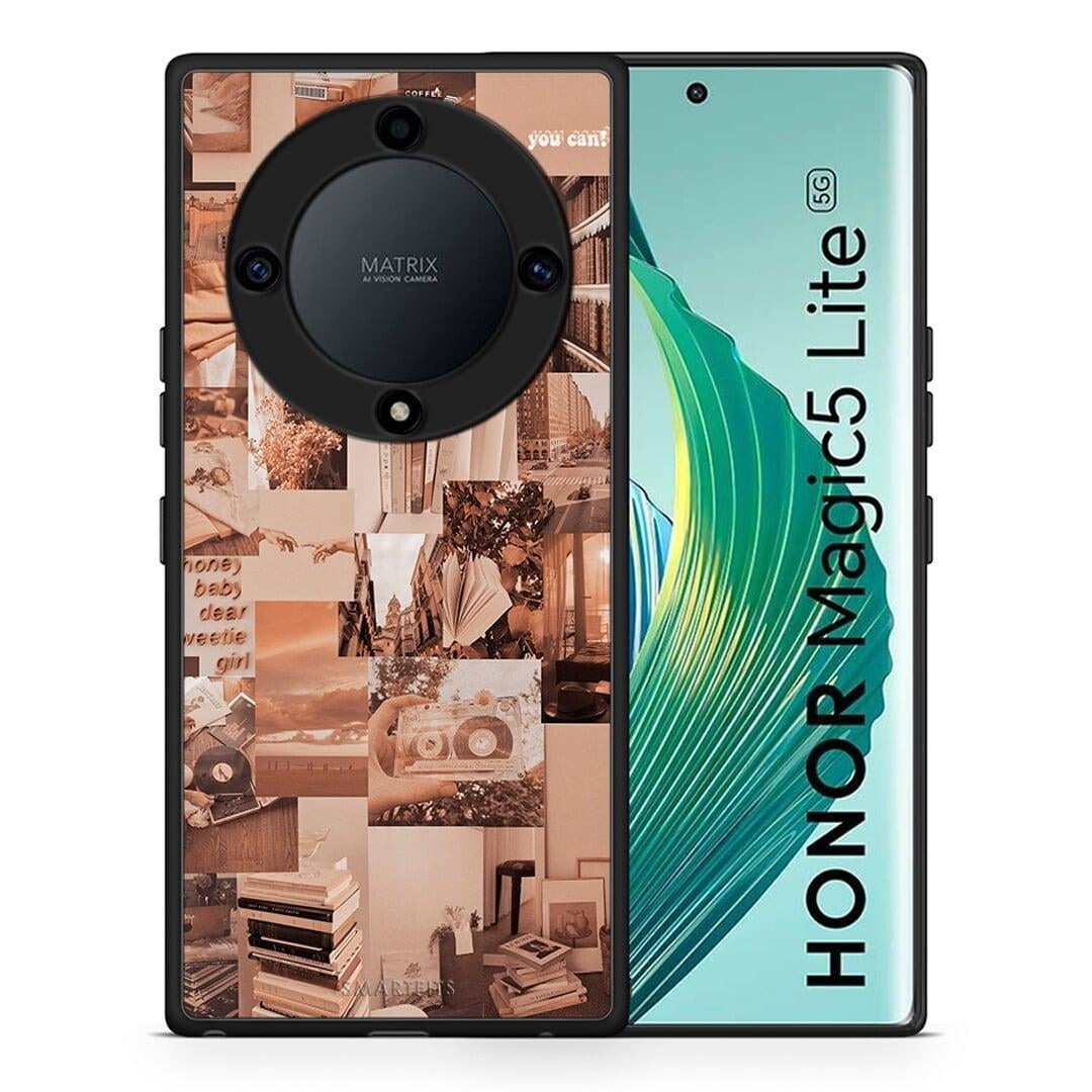 Θήκη Honor Magic5 Lite 5G / X9a Collage You Can από τη Smartfits με σχέδιο στο πίσω μέρος και μαύρο περίβλημα | Honor Magic5 Lite 5G / X9a Collage You Can Case with Colorful Back and Black Bezels