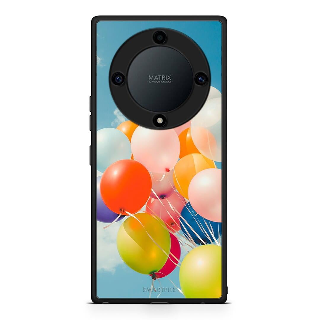 Θήκη Honor Magic5 Lite 5G / X9a Colorful Balloons από τη Smartfits με σχέδιο στο πίσω μέρος και μαύρο περίβλημα | Honor Magic5 Lite 5G / X9a Colorful Balloons Case with Colorful Back and Black Bezels