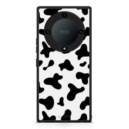 Θήκη Honor Magic5 Lite 5G / X9a Cow Print από τη Smartfits με σχέδιο στο πίσω μέρος και μαύρο περίβλημα | Honor Magic5 Lite 5G / X9a Cow Print Case with Colorful Back and Black Bezels