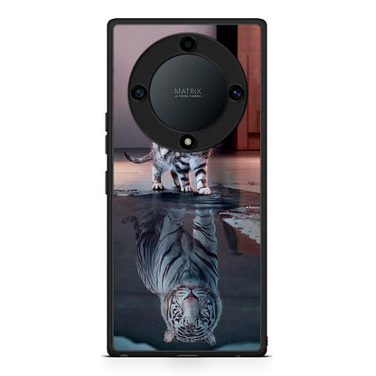 Θήκη Honor Magic5 Lite 5G / X9a Cute Tiger από τη Smartfits με σχέδιο στο πίσω μέρος και μαύρο περίβλημα | Honor Magic5 Lite 5G / X9a Cute Tiger Case with Colorful Back and Black Bezels