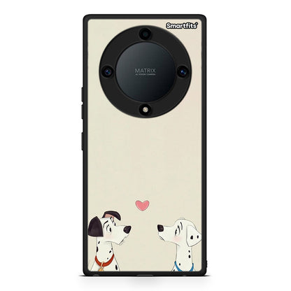 Θήκη Honor Magic5 Lite 5G / X9a Dalmatians Love από τη Smartfits με σχέδιο στο πίσω μέρος και μαύρο περίβλημα | Honor Magic5 Lite 5G / X9a Dalmatians Love Case with Colorful Back and Black Bezels