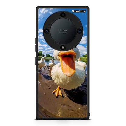 Θήκη Honor Magic5 Lite 5G / X9a Duck Face από τη Smartfits με σχέδιο στο πίσω μέρος και μαύρο περίβλημα | Honor Magic5 Lite 5G / X9a Duck Face Case with Colorful Back and Black Bezels