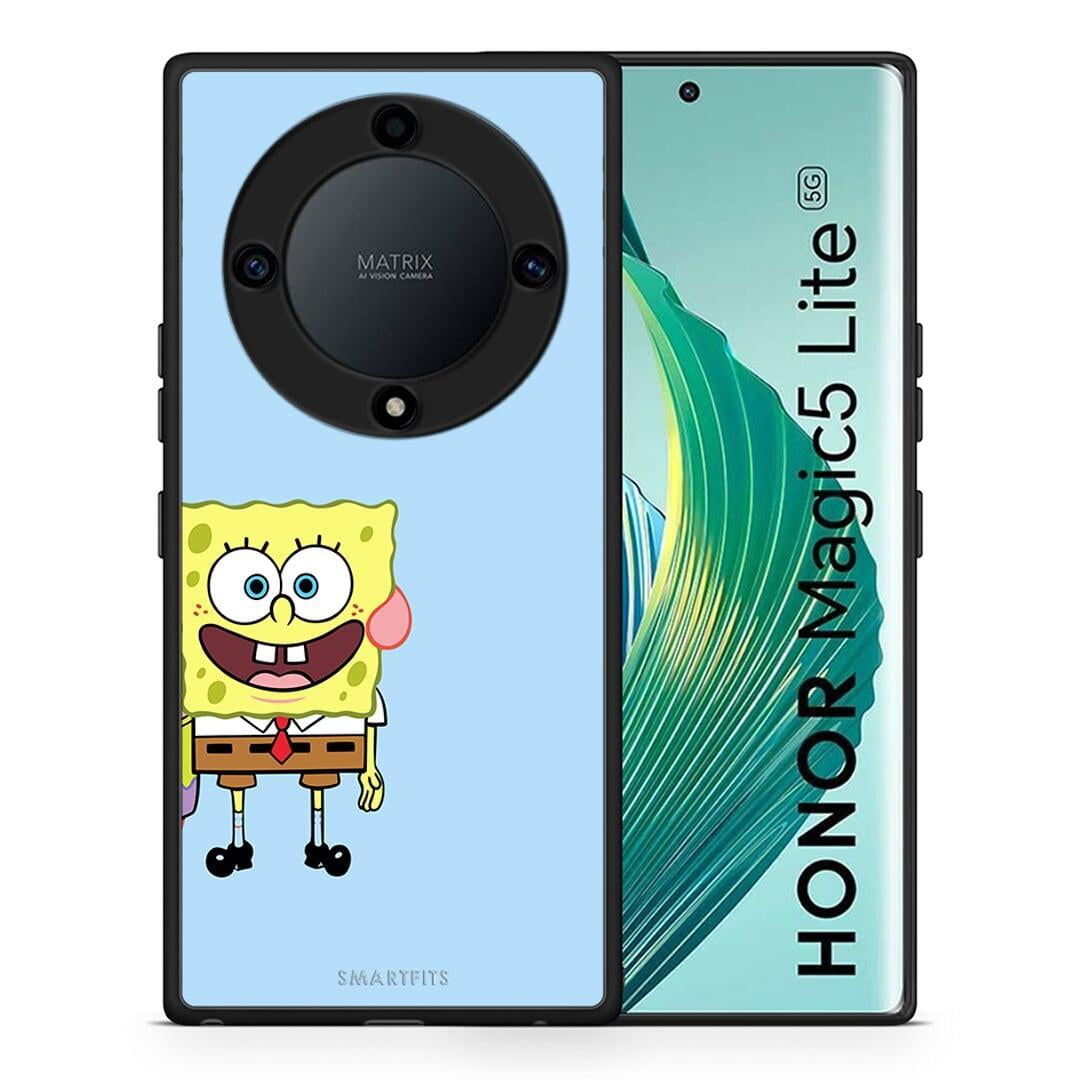 Θήκη Honor Magic5 Lite 5G / X9a Friends Bob από τη Smartfits με σχέδιο στο πίσω μέρος και μαύρο περίβλημα | Honor Magic5 Lite 5G / X9a Friends Bob Case with Colorful Back and Black Bezels