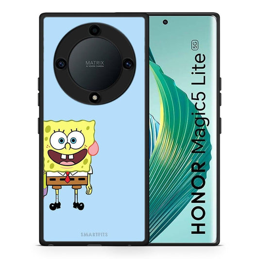 Θήκη Honor Magic5 Lite 5G / X9a Friends Bob από τη Smartfits με σχέδιο στο πίσω μέρος και μαύρο περίβλημα | Honor Magic5 Lite 5G / X9a Friends Bob Case with Colorful Back and Black Bezels