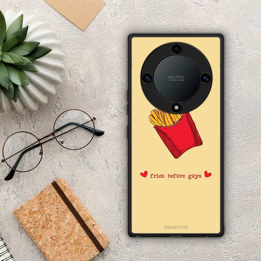 Θήκη Honor Magic5 Lite 5G / X9a Fries Before Guys από τη Smartfits με σχέδιο στο πίσω μέρος και μαύρο περίβλημα | Honor Magic5 Lite 5G / X9a Fries Before Guys Case with Colorful Back and Black Bezels