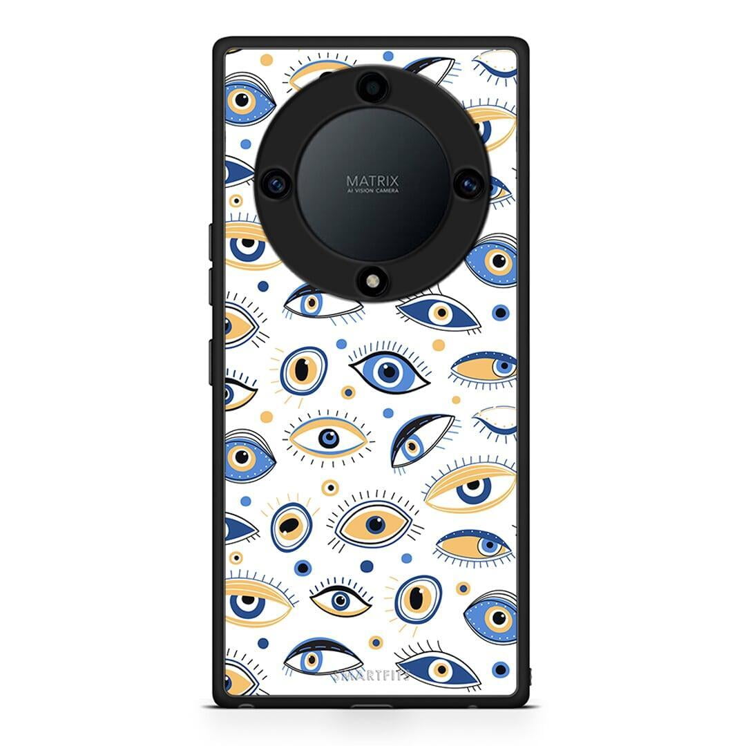 Θήκη Honor Magic5 Lite 5G / X9a Ftou Ftou από τη Smartfits με σχέδιο στο πίσω μέρος και μαύρο περίβλημα | Honor Magic5 Lite 5G / X9a Ftou Ftou Case with Colorful Back and Black Bezels