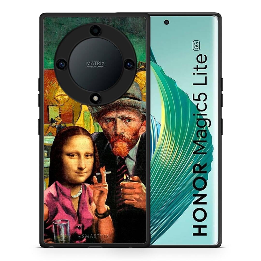 Θήκη Honor Magic5 Lite 5G / X40 / X9a Funny Art από τη Smartfits με σχέδιο στο πίσω μέρος και μαύρο περίβλημα | Honor Magic5 Lite 5G / X40 / X9a Funny Art Case with Colorful Back and Black Bezels